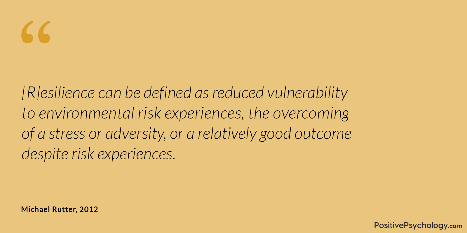 Rutter Resilience Reduced Vulnerability Quote